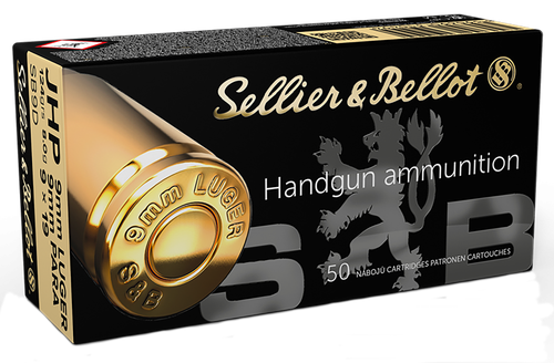 Sellier & Bellot 9mm Luger Ammo - 124 Grain | JHP | 50rd Box