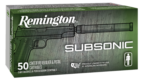Remington Subsonic 9mm Luger Ammo - 147 Grain | TMJ | 50rd Box