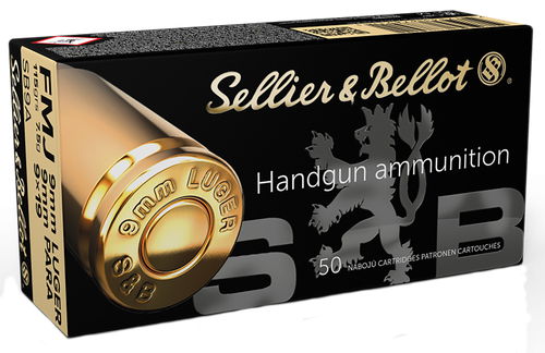 Sellier & Bellot 9mm Luger Ammo - 115 Grain | FMJ | 50rd Box