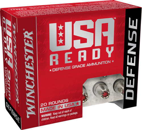 Winchester USA Ready 9mm Luger Ammo - 124 Grain | JHP | 20rd Box