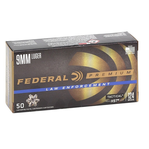 Federal 9mm Luger Ammo - 124 Grain | JHP | 50rd Box