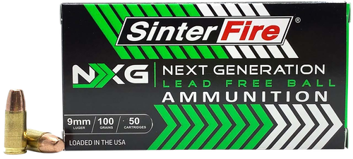 SinterFire 9mm Luger Ammo - 100 Grain | Frangible | 50rd Box
