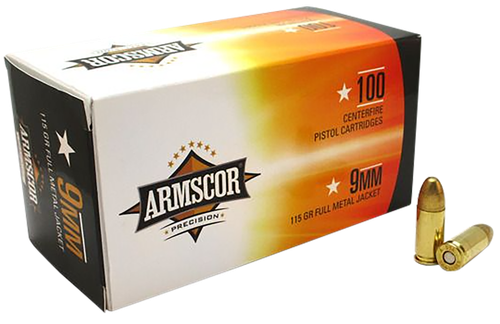 Armscor Precision Value Pack 9mm Luger Ammo - 115 Grain | FMJ | 100rd Box