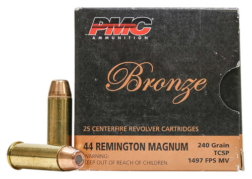 PMC Bronze 44 Mag Ammo - 240 Grain | JSP | 25rd Box