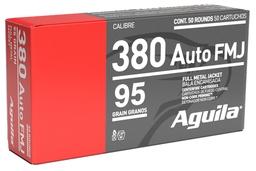 Aguila 380 ACP Ammo - 95 Grain | FMJ | 50rd Box (1E802110)
