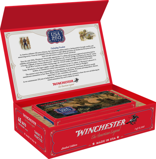 Winchester USA 45 ACP Ammo - 230 Grain | FMJ | 50rd Box (USA45250)