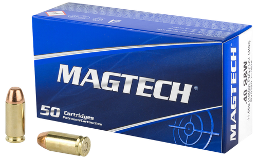 Magtech Range/Training 40 S&W Ammo - 180 Grain | FMJ | 50rd Box (40B)