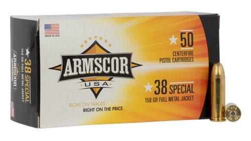 Armscor USA 38 Special Ammo - 158 Grain | FMJ | 50rd Box