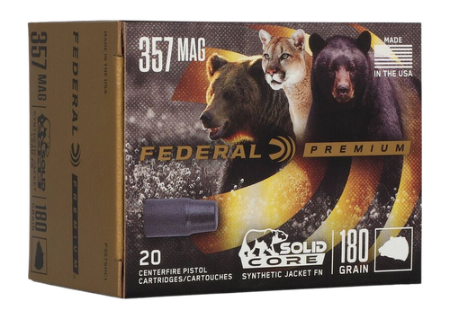 Federal Premium 357 Mag Ammo - 180 Grain | Lead | 20rd Box