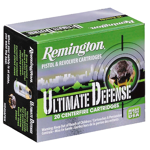 Remington Ultimate Defense Full Size 45 ACP Ammo - 230 Grain | JHP | 20rd Box