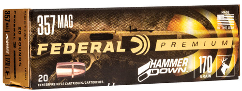 Federal Premium HammerDown 357 Mag Ammo - 170 Grain | JHP | 20rd Box