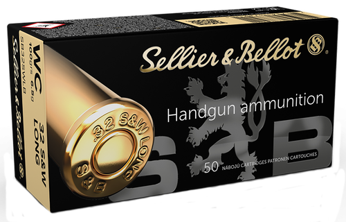 Sellier & Bellot 32 S&W Long Ammo - 100 Grain | Lead | 50rd Box (SB32SWLB)