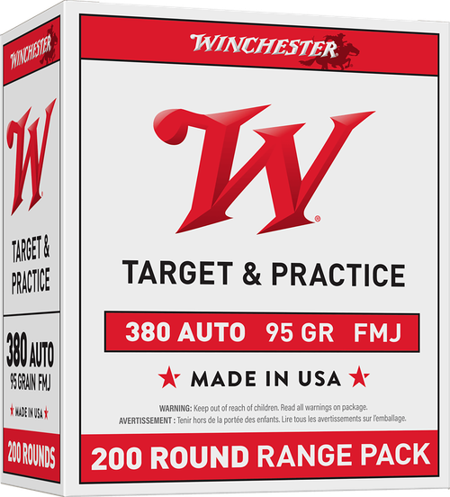 Winchester USA 380 ACP Ammo - 95 Grain | FMJ | 200rd Box