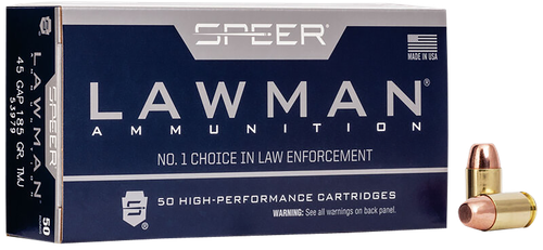 Speer Lawman 45 GAP Ammo - 185 Grain | TMJ | 50rd Box