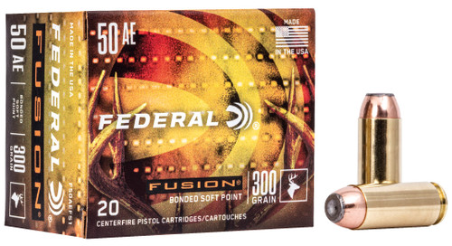 Federal Fusion 50 AE Ammo - 300 Grain | JSP | 20rd Box