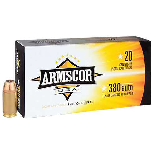 Armscor USA 380 ACP Ammo - 95 Grain | JHP | 20rd Box