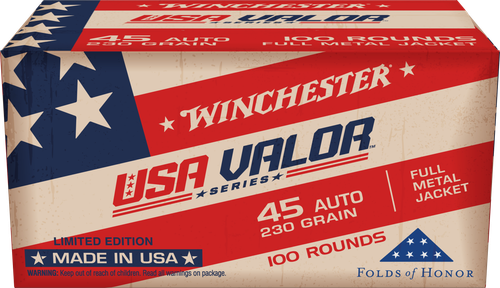 Winchester USA Valor 45 ACP Ammo - 230 Grain | FMJ | 100rd Box