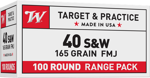 Winchester USA Value Pack 40 S&W Ammo - 165 Grain | FMJ | 100rd Box