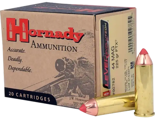 Hornady LEVERevolution 44 Mag Ammo - 225 Grain | JHP | 20rd Box