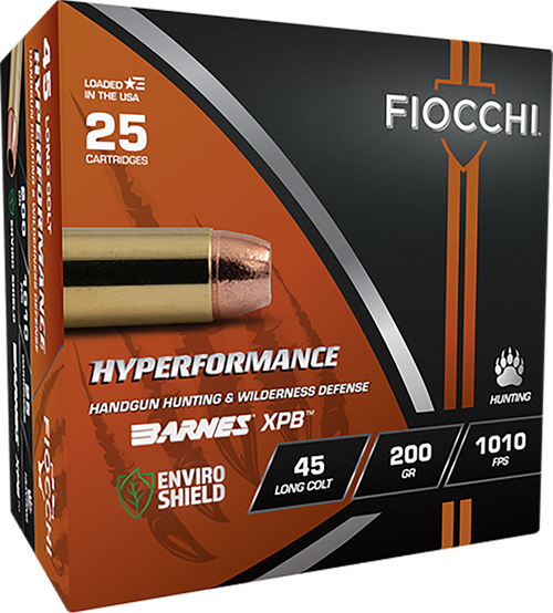 Fiocchi Hyperformance 45 Colt Ammo - 200 Grain | Solid Copper | 25rd Box