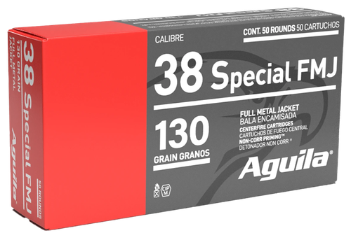 Aguila 38 Special Ammo - 130 Grain | FMJ | 50rd Box