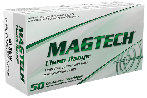 Magtech Clean Range 40 S&W Ammo - 180 Grain | TMJ | 50rd Box