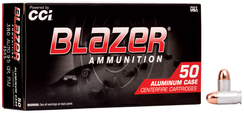 CCI Blazer 380 ACP Ammo - 95 Grain | FMJ | 50rd Box
