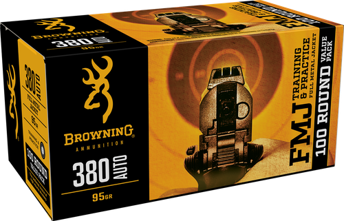 Browning FMJ Value Pack 380 ACP Ammo - 95 Grain | FMJ | 100rd Box