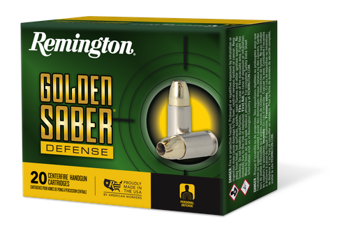 Remington Golden Saber Defense 45 ACP Ammo - 185 Grain | JHP | 20rd Box