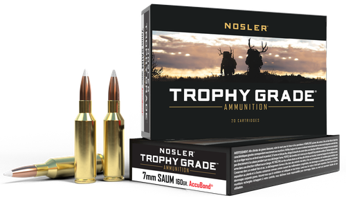 Nosler Trophy Grade 7mm Rem Mag Ammo - 160 Grain | Soft Point | 20rd Box