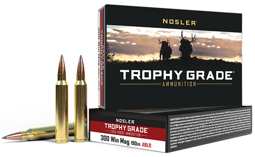 Nosler Trophy Grade 300 Win Mag Ammo - 190 Grain | Polymer Tip | 20rd Box
