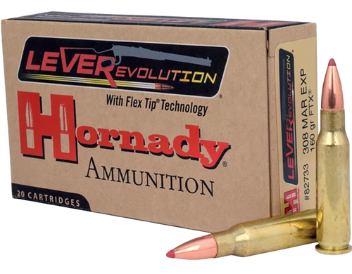 Hornady LEVERevolution 308 Marlin Express Ammo - 160 Grain | Polymer Tip | 20rd Box