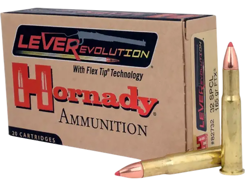 Hornady LEVERevolution 32 Win Special Ammo - 165 Grain | Polymer Tip | 20rd Box