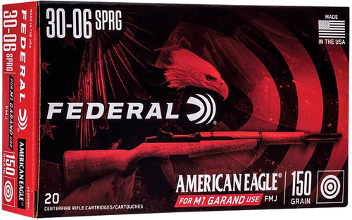 Federal American Eagle 30-06 Springfield Ammo - 150 Grain | Polymer Tip | 20rd Box (AE3006M1)