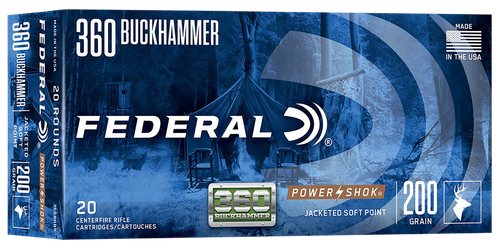 Federal Power-Shok 360 Buckhammer Ammo - 200 Grain | Solid Copper | 20rd Box