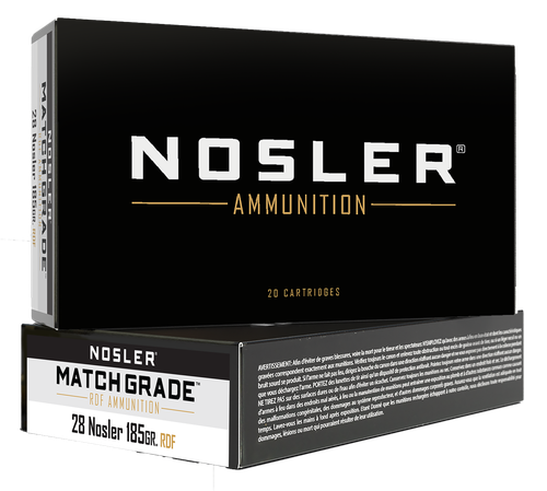 Nosler Match Grade 28 Nosler Ammo - 185 Grain | OTM | 20rd Box