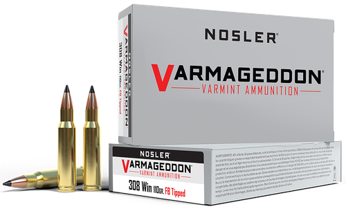 Nosler Varmageddon 308 Win Ammo - 110 Grain | Polymer Tip | 20rd Box