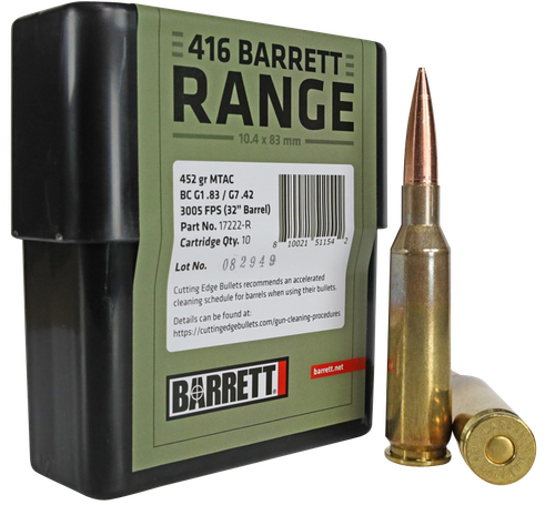 Barrett Range 416 Barrett Ammo - 450 Grain | 10rd Box