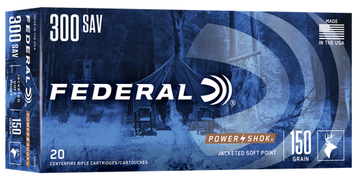 Federal Power-Shok 300 Savage Ammo - 150 Grain | Soft Point | 20rd Box