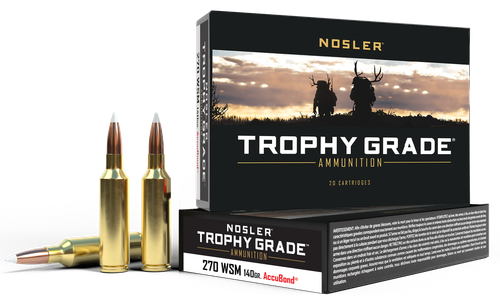 Nosler Trophy Grade 270 WSM Ammo - 140 Grain | Polymer Tip | 20rd Box