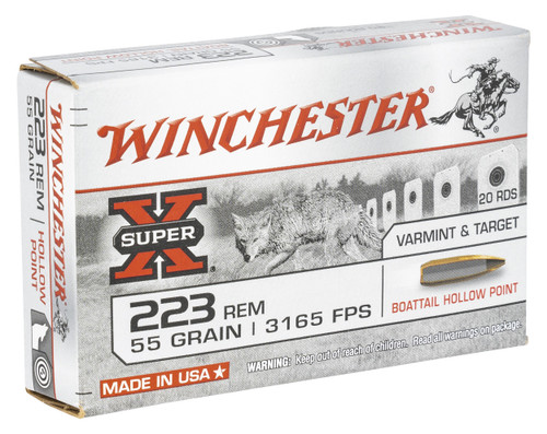 Winchester Super X 223 Rem Ammo - 55 Grain | JHP | 20rd Box