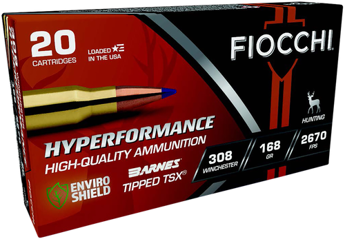 Fiocchi Hyperformance 308 Win Ammo - 168 Grain | Solid Copper | 20rd Box