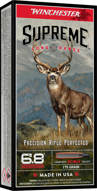 Winchester Supreme Long Range 6.8 Western Ammo - 175 Grain | 20rd Box