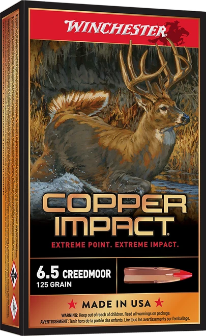 Winchester Copper Impact 6.5 Creedmoor Ammo - 125 Grain | Solid Copper | 20rd Box