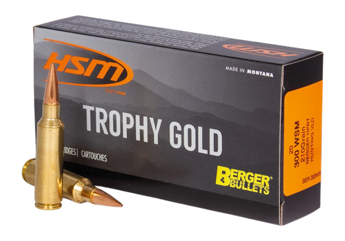 HSM Trophy Gold 300 WSM Ammo - 210 Grain | OTM | 20rd Box
