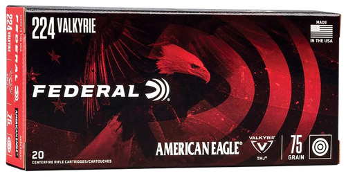 Federal American Eagle 224 Valkyrie Ammo - 75 Grain | FMJ | 20rd Box