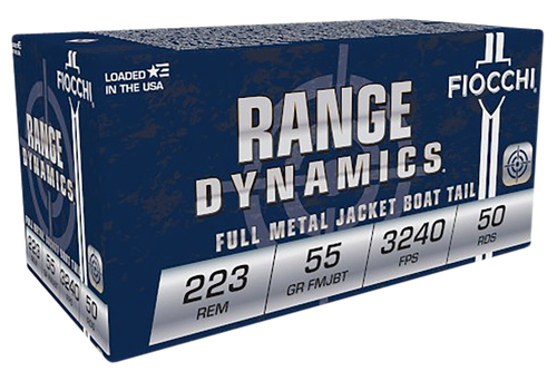 Fiocchi Range Dynamics 223 Rem Ammo - 55 Grain | FMJ | 50rd Box