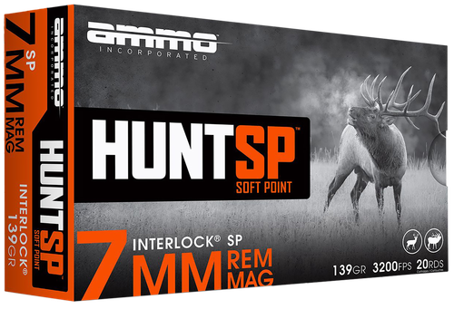 Ammo Inc Hunt 7mm Ammo - 139 Grain | Soft Point | 20rd Box