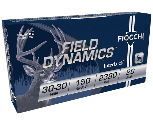 Fiocchi Field Dynamics 30-30 Win Ammo - 150 Grain | Polymer Tip | 20rd Box