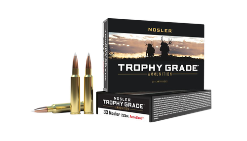 Nosler Trophy Grade 33 Nosler Ammo - 225 Grain | Polymer Tip | 20rd Box